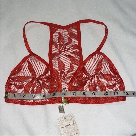 Free People Raya Embroidered Bralette / Red Henna Sz SMALL - Picture 8 of 11